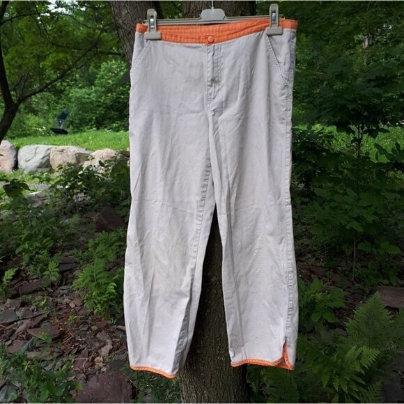 𝅺roxy TAN & CORAL TROUSERS - Picture 4 of 4